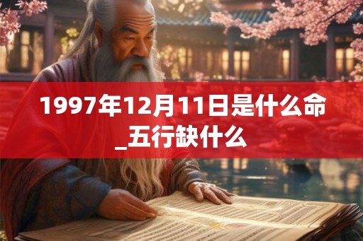 1997年12月11日是什么命_五行缺什么
