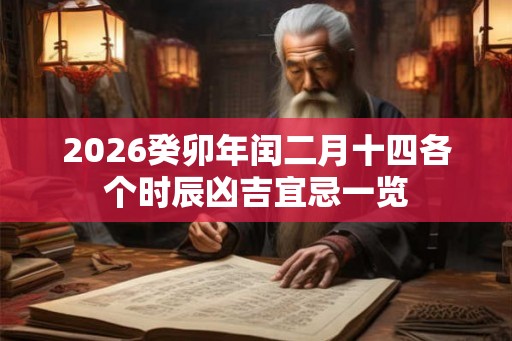 2026癸卯年闰二月十四各个时辰凶吉宜忌一览 2026癸卯年闰二月十四各个时辰凶吉宜忌一览