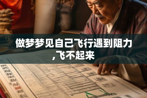做梦梦见自己飞行遇到阻力,飞不起来 做梦梦见自己飞行遇到阻力,飞不起来