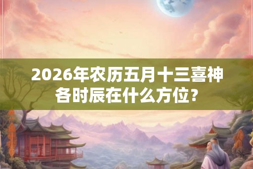 2026年农历五月十三喜神各时辰在什么方位? 2026年农历五月十三喜神各时辰在什么方位?