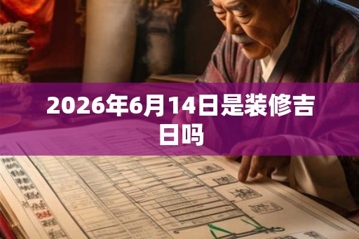 2026年6月14日是装修吉日吗