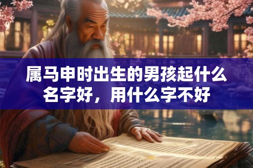 属马申时出生的男孩起什么名字好，用什么字不好