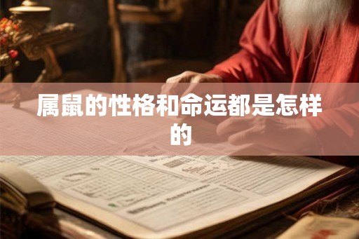 属鼠的性格和命运都是怎样的