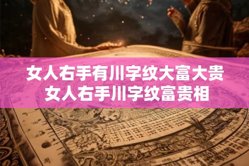 女人右手有川字纹大富大贵 女人右手川字纹富贵相