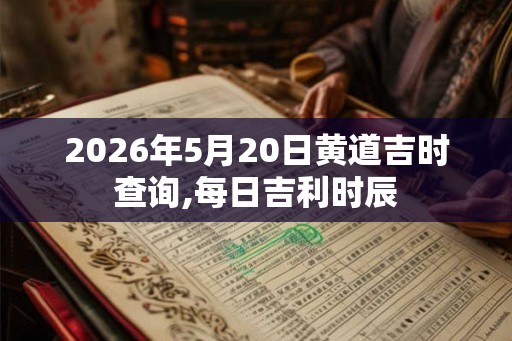 2026年5月20日黄道吉时查询,每日吉利时辰