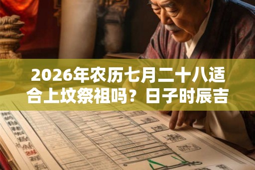 2026年农历七月二十八适合上坟祭祖吗？日子时辰吉凶如何？