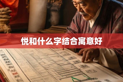 悦和什么字结合寓意好