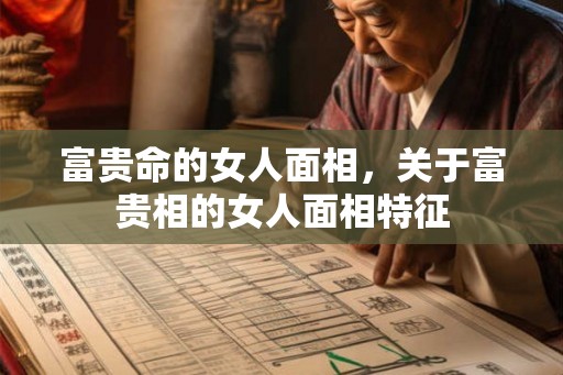 富贵命的女人面相，关于富贵相的女人面相特征