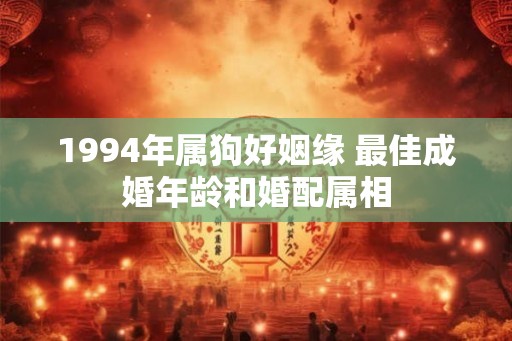 1994年属狗好姻缘 最佳成婚年龄和婚配属相 1994年属狗好姻缘 最佳成婚年龄和婚配属相