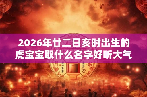2026年廿二日亥时出生的虎宝宝取什么名字好听大气