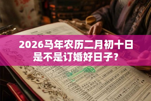 2026马年农历二月初十日是不是订婚好日子？
