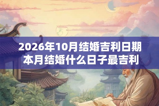 2026年10月结婚吉利日期 本月结婚什么日子最吉利