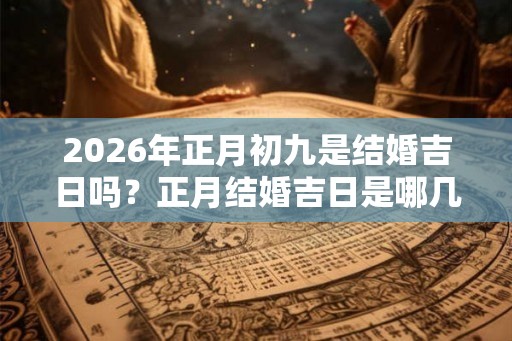2026年正月初九是结婚吉日吗？正月结婚吉日是哪几天？
