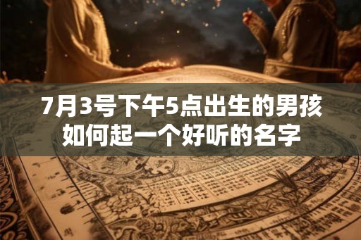 7月3号下午5点出生的男孩如何起一个好听的名字