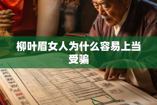 柳叶眉女人为什么容易上当受骗