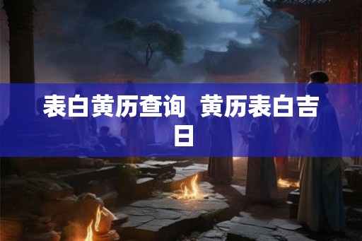 表白黄历查询  黄历表白吉日