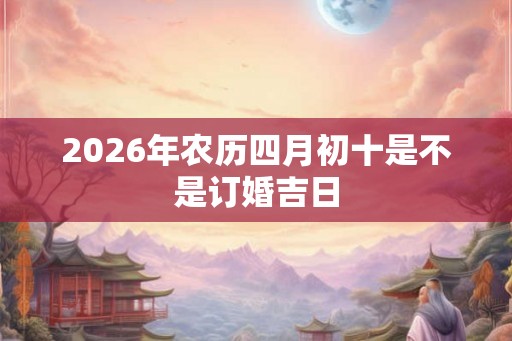 2026年农历四月初十是不是订婚吉日
