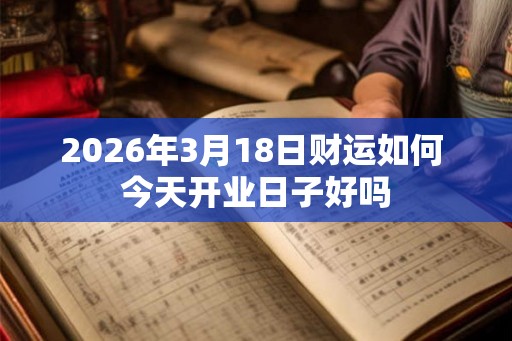 2026年3月18日财运如何 今天开业日子好吗 2026年3月18日财运如何 今天开业日子好吗