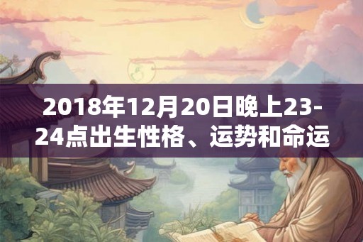 2018年12月20日晚上23-24点出生性格、运势和命运
