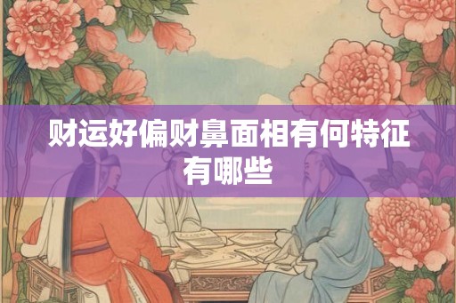 财运好偏财鼻面相有何特征有哪些 财运好偏财鼻面相有何特征有哪些
