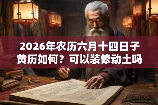 2026年农历六月十四日子黄历如何？可以装修动土吗？