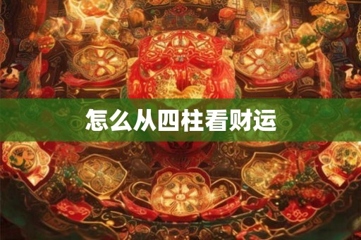 怎么从四柱看财运