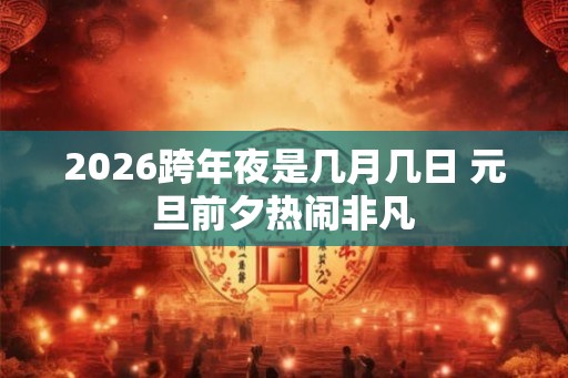 2026跨年夜是几月几日 元旦前夕热闹非凡
