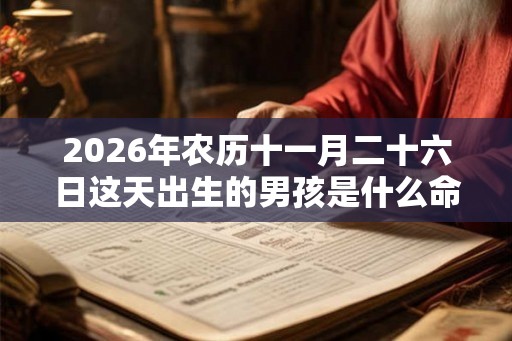 2026年农历十一月二十六日这天出生的男孩是什么命？