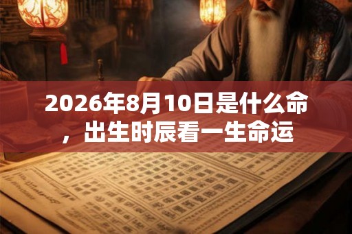 2026年8月10日是什么命，出生时辰看一生命运