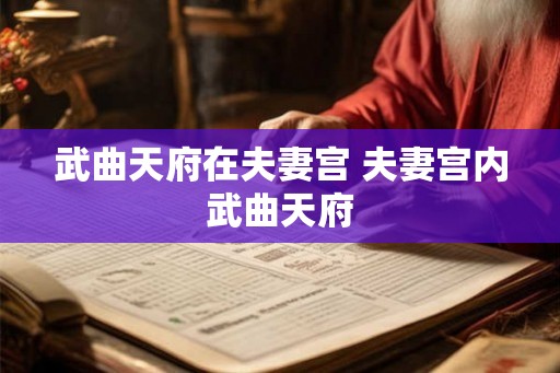 武曲天府在夫妻宫 夫妻宫内武曲天府