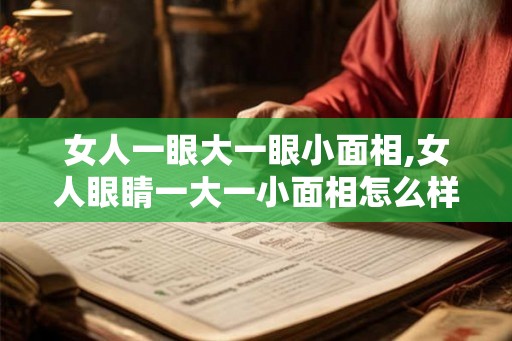 女人一眼大一眼小面相,女人眼睛一大一小面相怎么样