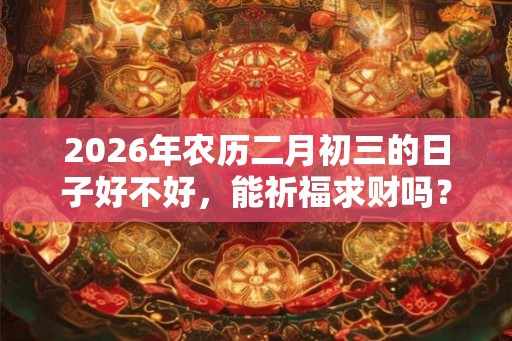 2026年农历二月初三的日子好不好，能祈福求财吗？