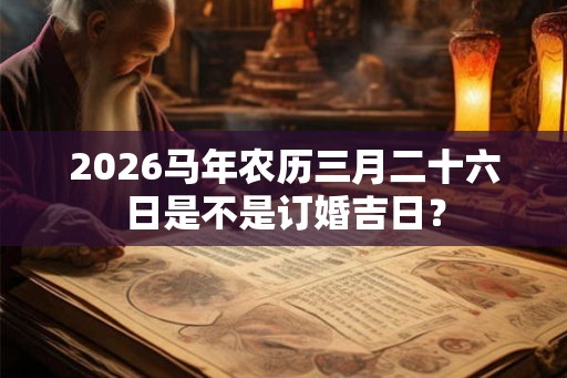 2026马年农历三月二十六日是不是订婚吉日？