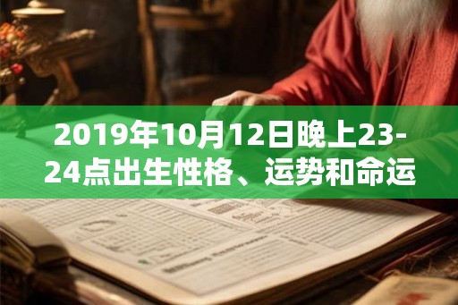 2019年10月12日晚上23-24点出生性格、运势和命运