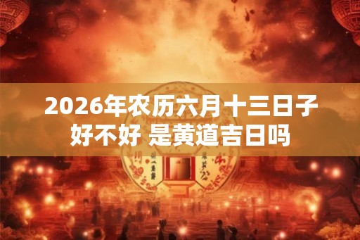 2026年农历六月十三日子好不好 是黄道吉日吗