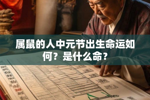 属鼠的人中元节出生命运如何?是什么命? 属鼠的人中元节出生命运如何?是什么命?