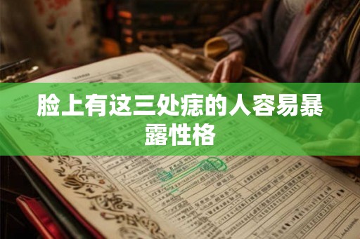 脸上有这三处痣的人容易暴露性格