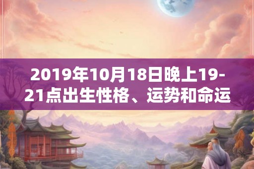 2019年10月18日晚上19-21点出生性格、运势和命运