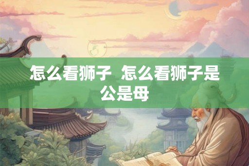 怎么看狮子  怎么看狮子是公是母