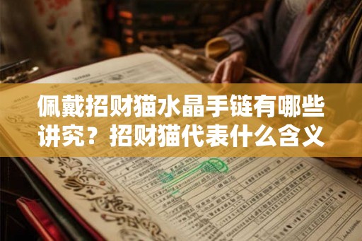 佩戴招财猫水晶手链有哪些讲究？招财猫代表什么含义？