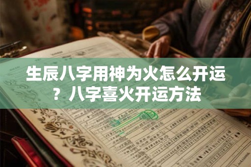 生辰八字用神为火怎么开运？八字喜火开运方法