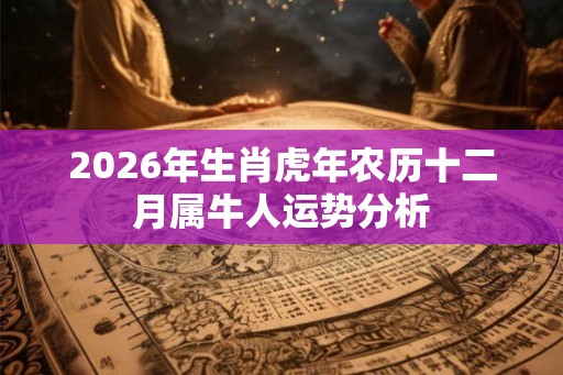 2026年生肖虎年农历十二月属牛人运势分析