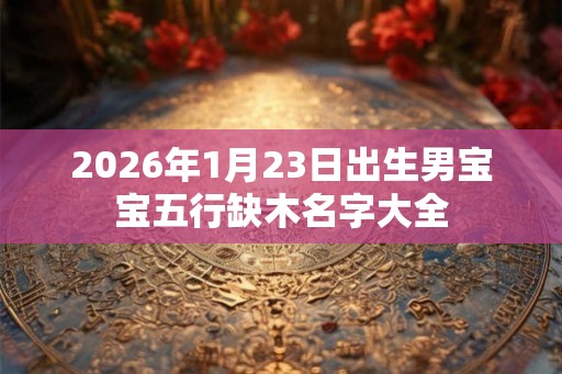 2026年1月23日出生男宝宝五行缺木名字大全