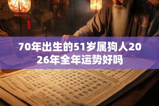 70年出生的51岁属狗人2026年全年运势好吗 70年出生的51岁属狗人2026年全年运势好吗