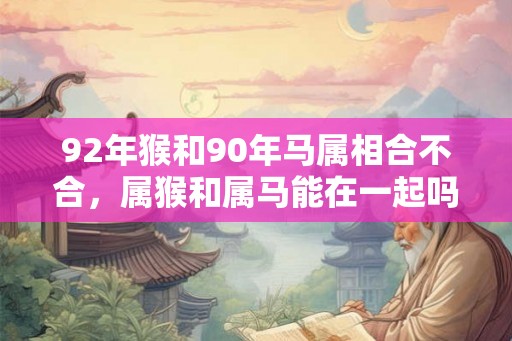 92年猴和90年马属相合不合，属猴和属马能在一起吗