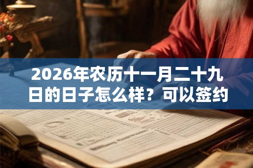 2026年农历十一月二十九日的日子怎么样？可以签约吗？