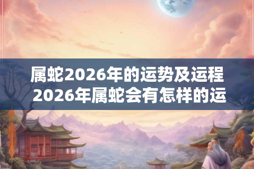 属蛇2026年的运势及运程 2026年属蛇会有怎样的运势