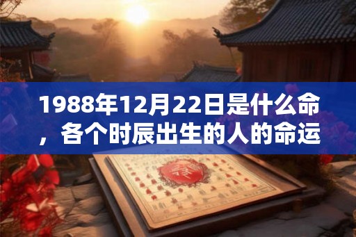 1988年12月22日是什么命,各个时辰出生的人的命运 1988年12月22日是什么命,各个时辰出生的人的命运