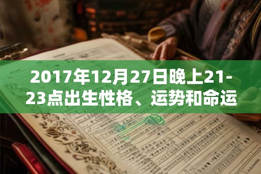 2017年12月27日晚上21-23点出生性格、运势和命运