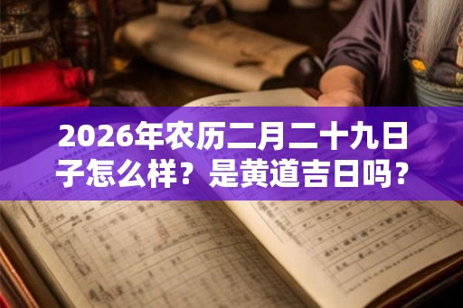 2026年农历二月二十九日子怎么样？是黄道吉日吗？